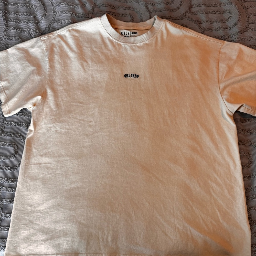 KILL Crew Men's Cream T-Shirt oversized fit sz M